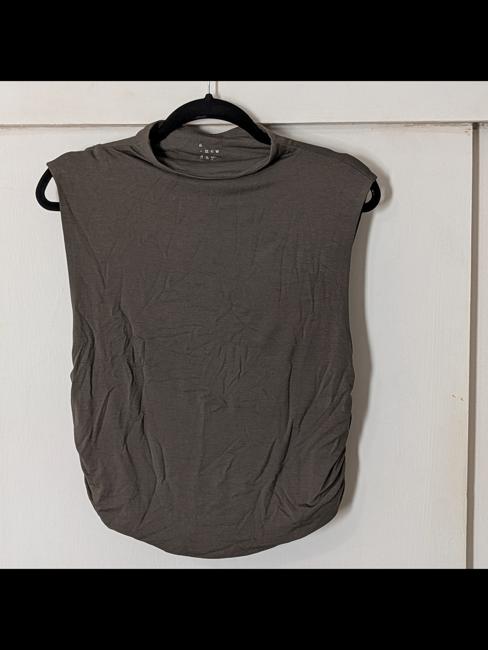 a new day Sleeveless Mock Neck Tank Top - Dark Moss Green